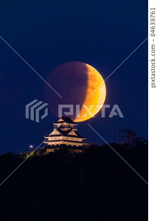 《Gifu Prefecture》 Gifu Castle and Lunar Eclipse ・ November 19, 2021 84639761