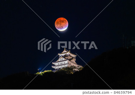 《岐阜縣》岐阜城與月食・2021年11月19日 84639794