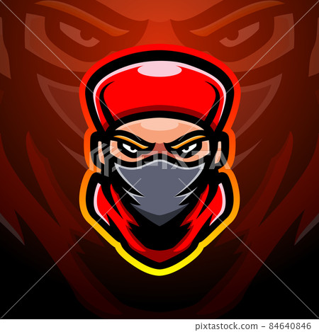 Ninja head mascot esport logo design Ninja head mascot esport logo design 84640846