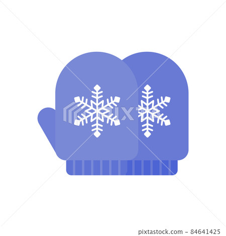 一雙可愛的手套-冬季形像素材-藍色 一雙可愛的手套-冬季形像素材-藍色 84641425