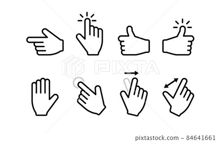 Various finger icons - Stock Illustration [84641661] - PIXTA