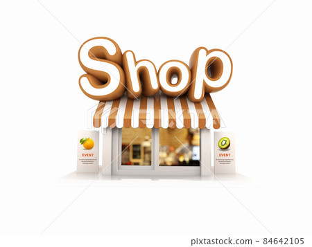 簡單、時尚的 3D 角色商店圖標 84642105