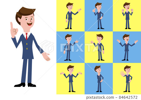 Businessmen in various poses 84642572