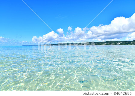 Overlooking Hyakuna Beach and Mibaru Beach from Komaka Island (Nanjo City, Okinawa Prefecture) [2020.9] 84642695