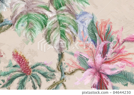 Beautiful oil painting flower illustration 84644230