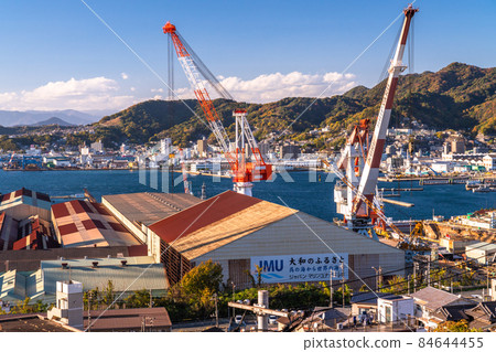 《Hiroshima Prefecture》 Kure City, Shipyard Cityscape 84644455