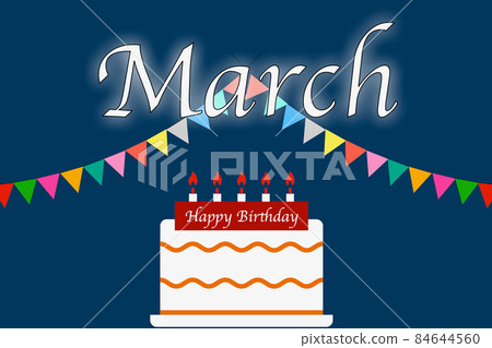 Birth month and birthday cake Birth month and birthday cake 84644560