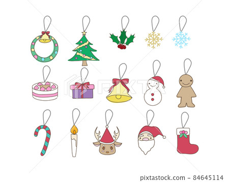 Handwritten cute Christmas material icon ornament 84645114