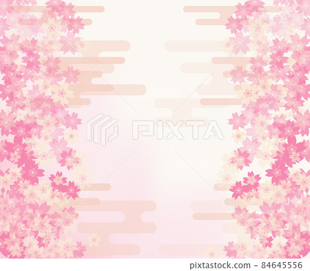 Spring big sale banner set, Japanese style image of cherry blossoms and haze, 300x250 84645556