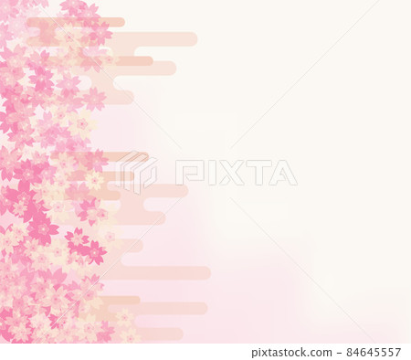Spring big sale banner set, Japanese style image of cherry blossoms and haze, 336x280 84645557