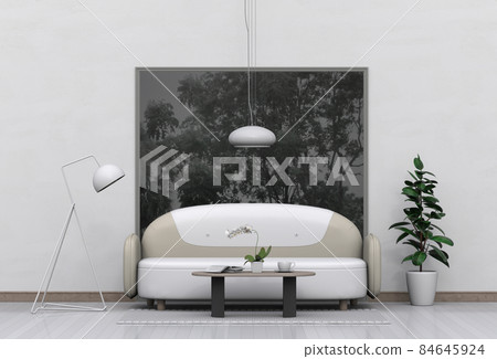 interior living room with sofa. 3D render 84645924