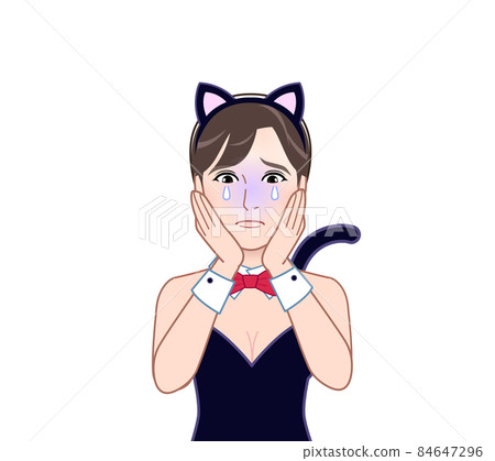 A woman dressed as a cat A woman dressed as a cat 84647296
