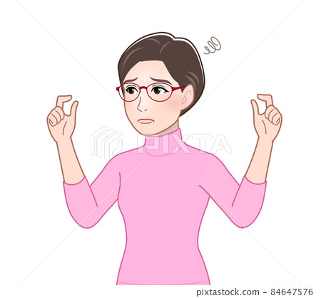 穿粉色長袖高領毛衣的阿姨 穿粉色長袖高領毛衣的阿姨 84647576
