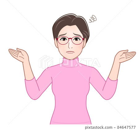 Aunt in a turtleneck wearing pink long sleeves Aunt in a turtleneck wearing pink long sleeves 84647577