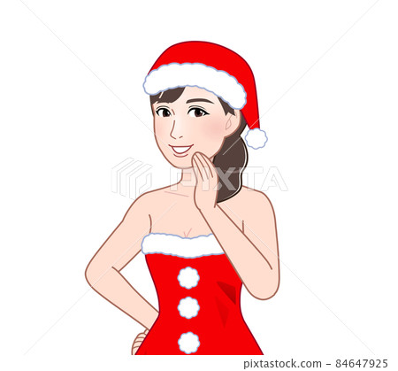 Woman doing santa cosplay 84647925