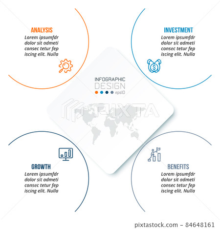 Business concept infographic template with... - Stock Illustration ...