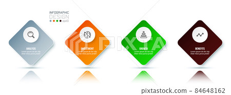Business concept infographic template with option. Business concept infographic template with option. 84648162