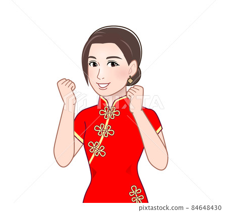 一個穿著中國服裝的女人 一個穿著中國服裝的女人 84648430