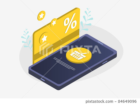 Cashback and money refund icon concept. Yellow bank credit card with online payment reward points. Loyalty program and retail customer money refund service. Cashback and money refund icon concept. Yellow bank credit card with online payment reward points. Loyalty program and retail customer money refund service. 84649096
