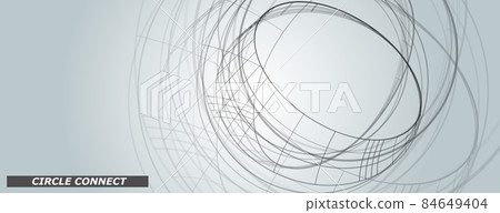 Abstract connect circles. Connection symbol atom template. Vector illustration modern layout template design Abstract connect circles. Connection symbol atom template. Vector illustration modern layout template design 84649404