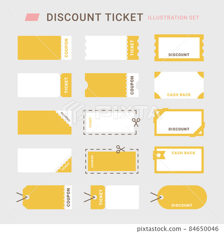 銷售優惠券平面圖標 銷售優惠券平面圖標 84650046