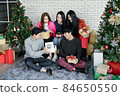 Group young Asian with gifts at home in celebrating Christmas festival. 84650550