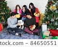 Group young Asian with gifts at home in celebrating Christmas festival. 84650551