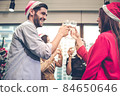 Couple in the party celebrations. 84650646