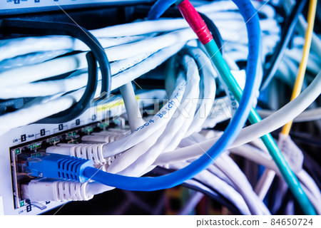 patch cables connected to data router patch cables connected to data router 84650724