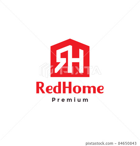 RH with shape home logo symbol icon vector graphic design illustration idea creative RH with shape home logo symbol icon vector graphic design illustration idea creative 84650843