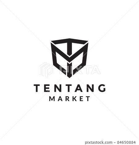 letter TM or MT with shield logo symbol icon vector graphic design illustration idea creative letter TM or MT with shield logo symbol icon vector graphic design illustration idea creative 84650884