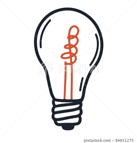 Incandescent lamp isolated vector illustration Incandescent lamp isolated vector illustration 84651275