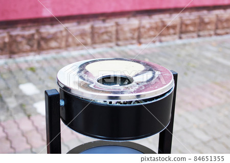 Metal urn for smoking in the park Metal urn for smoking in the park 84651355