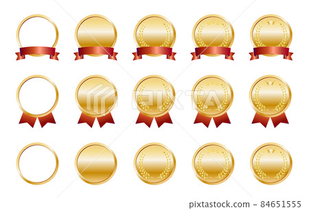 High-class ranking medal illustration set 1 84651555