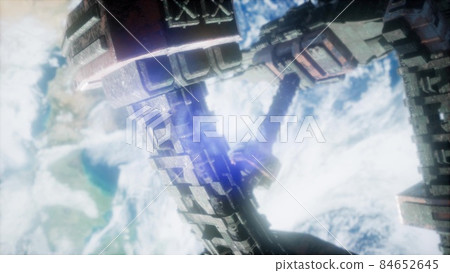 Space Station And Earth. 3D Animation 84652645