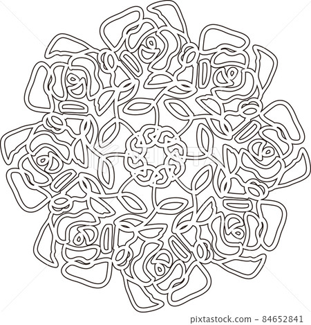 Rose plant pattern - Stock Illustration [84652841] - PIXTA