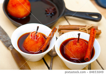 poached pears delicious home made recipe 84653849