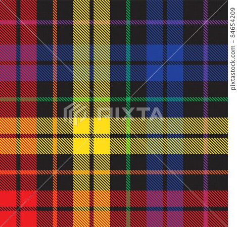 Rainbow Plaid Tartan Checkered Seamless Pattern Rainbow Plaid Tartan Checkered Seamless Pattern 84654209