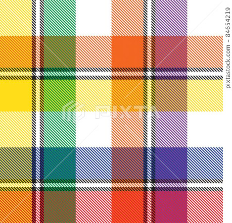 Rainbow Plaid Tartan Checkered Seamless Pattern 84654219