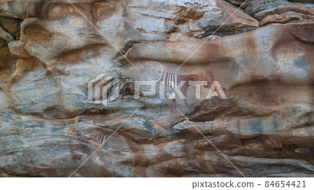 Cave paintings and petroglyphs Laas Geel near Hargeisa closeup Somalia Cave paintings and petroglyphs Laas Geel near Hargeisa closeup Somalia 84654421
