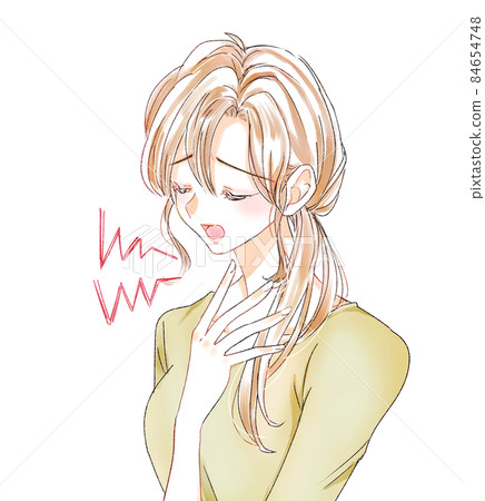 A woman with a sore throat A woman with a sore throat 84654748
