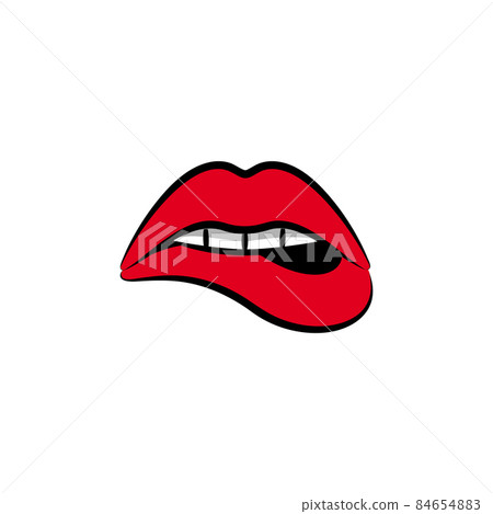 Womans sensuous lips, beauty open mouth biting lip Womans sensuous lips, beauty open mouth biting lip 84654883