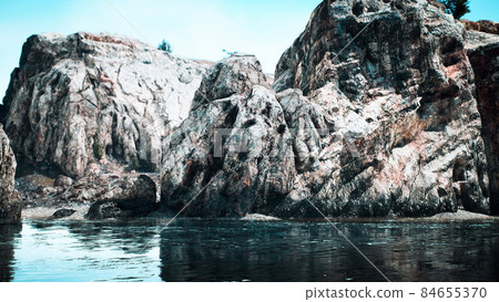 Coastline with ocean and rocks 84655370