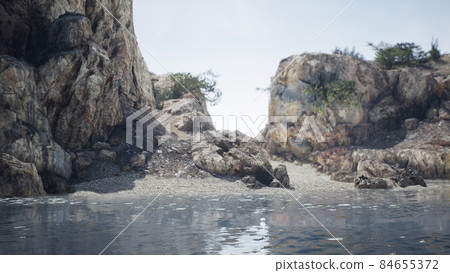 Coastline with ocean and rocks 84655372