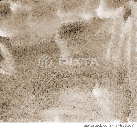 Abstract watercolor on paper texture as background. In Sepia toned. Retro style 84656167