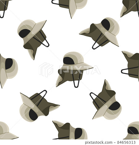 Illustration on theme colored pattern fishing hats Illustration on theme colored pattern fishing hats 84656313