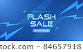 Flash sale banner. Abstract blue technology background 84657918