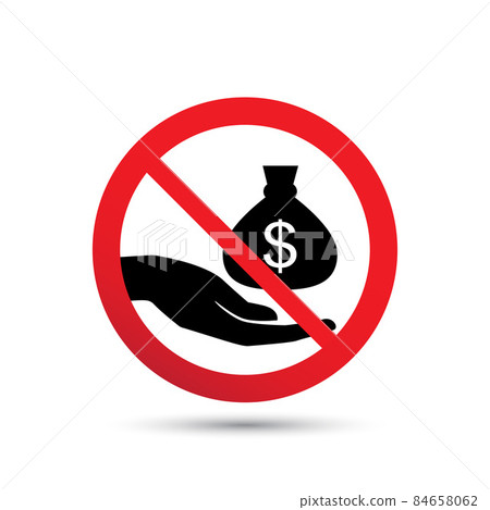Vector illustration of the hand giving money Vector illustration of the hand giving money 84658062