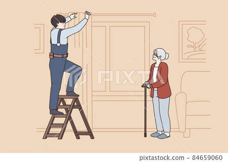 Repairing works and help concept Repairing works and help concept 84659060