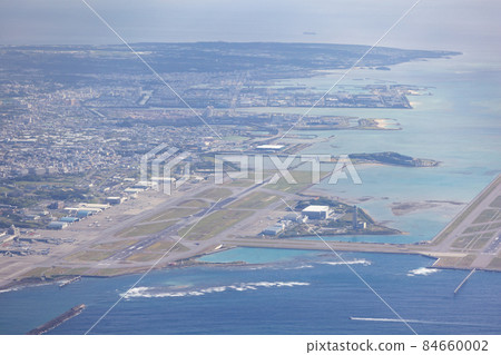 Okinawa, Naha Airport aerial view and sea Okinawa, Naha Airport aerial view and sea 84660002